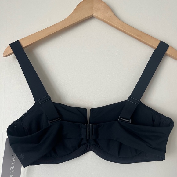Athleta Square Neck V Black Bikini Top NWT - Picture 6 of 9